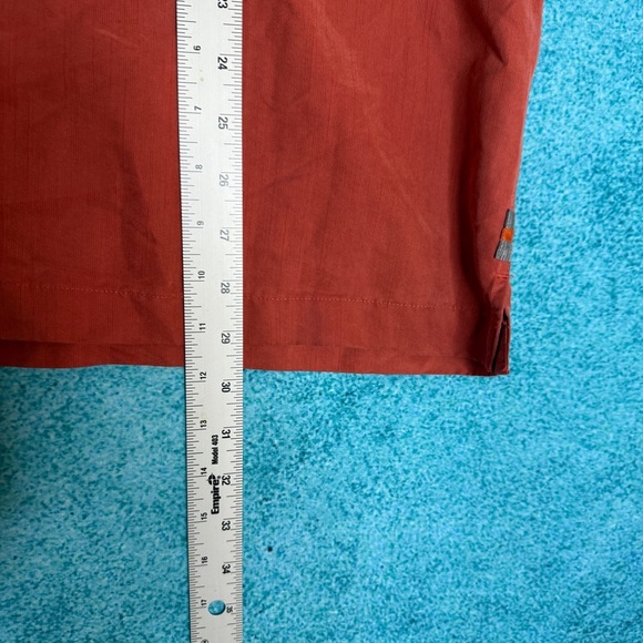 Vintage Quiksilver Mens L Short sleeve Shirt Terracotta Y2K  Beachwear - Picture 5 of 15